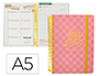 AGENDA ESCOLAR LIDERPAPEL CURSO 23-24 COLLEGE BASIC DIN A5 BILINGUE DIA PAGINA ESPIRALTAPA POLIPROPILENO ROSA