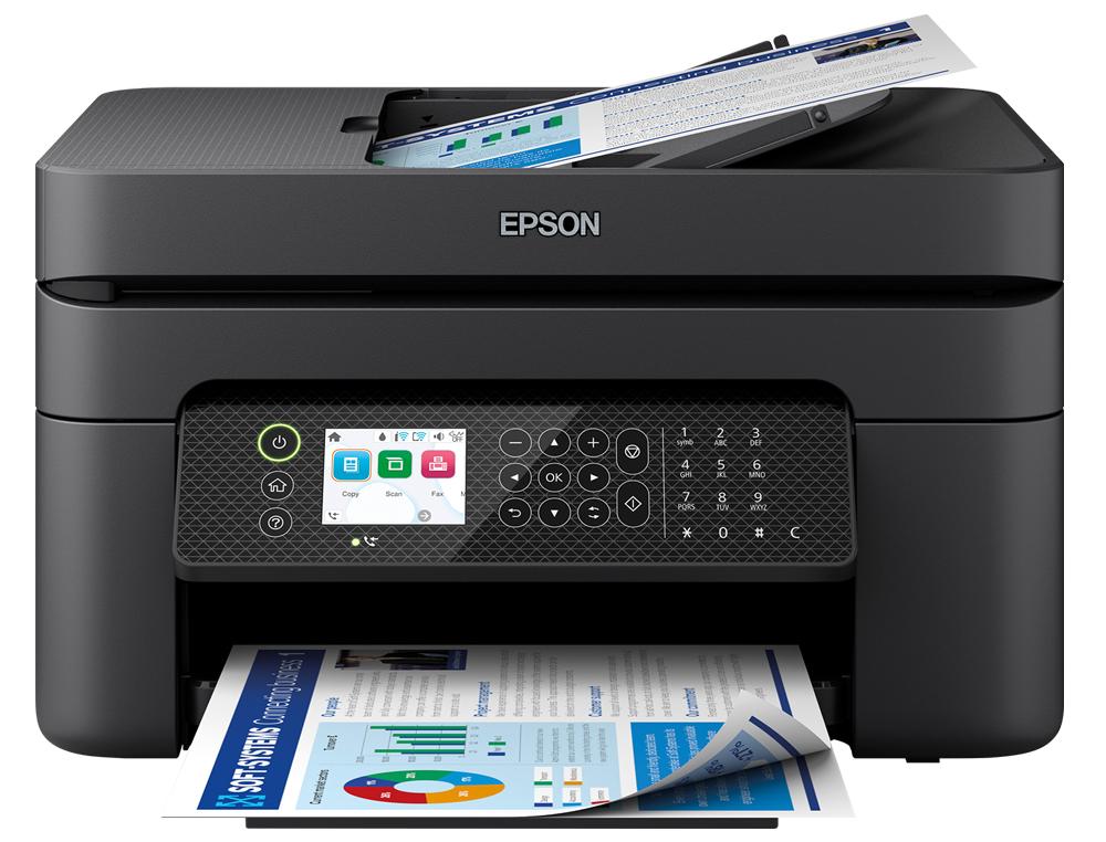 EQUIPO MULTIFUNCION EPSON WORK FORCE WF-2950DWF WIFI TINTA 10 PPM BANDEJA 100 HOJAS ESCANER COPIADORA