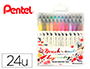 PINCEL PENTEL BRUSH SIGN PEN COM PONTA DUPLA ESTOJ