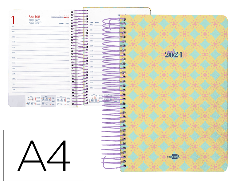 Compra Agenda espiral liderpapel classic a4 2023 dia pagina