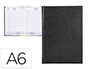 AGENDA ENCUADERNADA LIDERPAPEL CORFU A6 2024 DIA PAGINA NEGRO PAPEL 60 GR