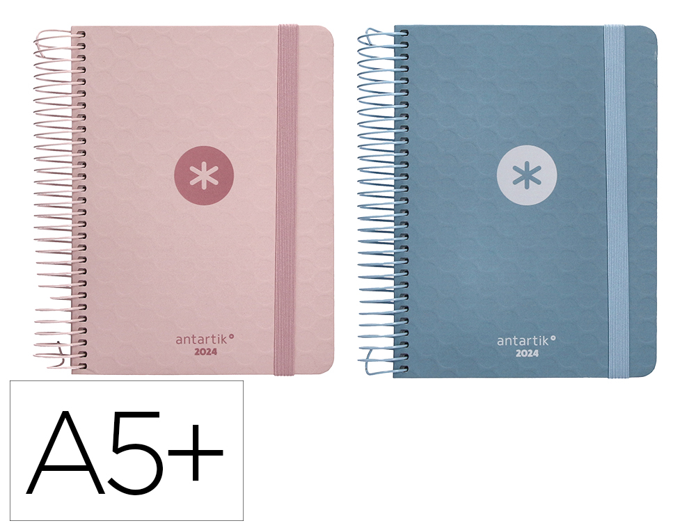 AGENDA DE OFICINA ANTARTIK A5+ 2024 DIA PAGINA 80 GR CON SOBRE Y 3 HOJAS DE PEGATINAS 165X215 MM