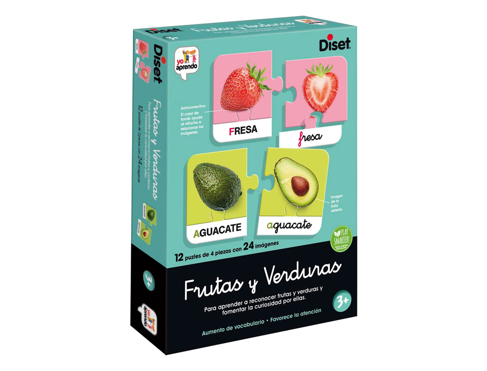 Juego diset educativo frutas y verduras