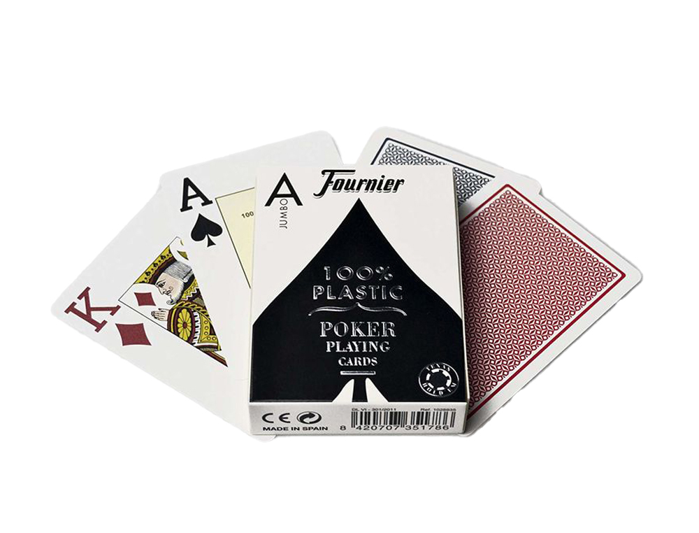 Baraja fournier poker ingles nº 2800 plastico indice gigante