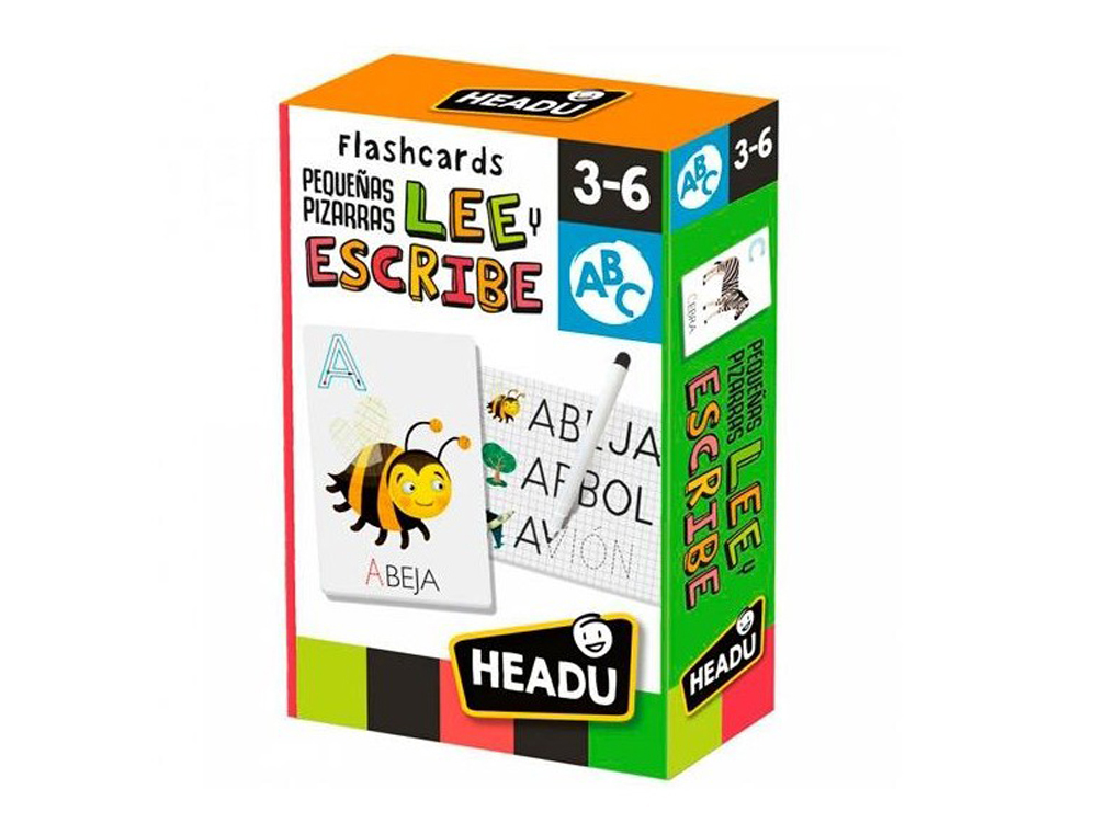 Juego didactico headu flash cards pequeñas pizarras lee y escribe