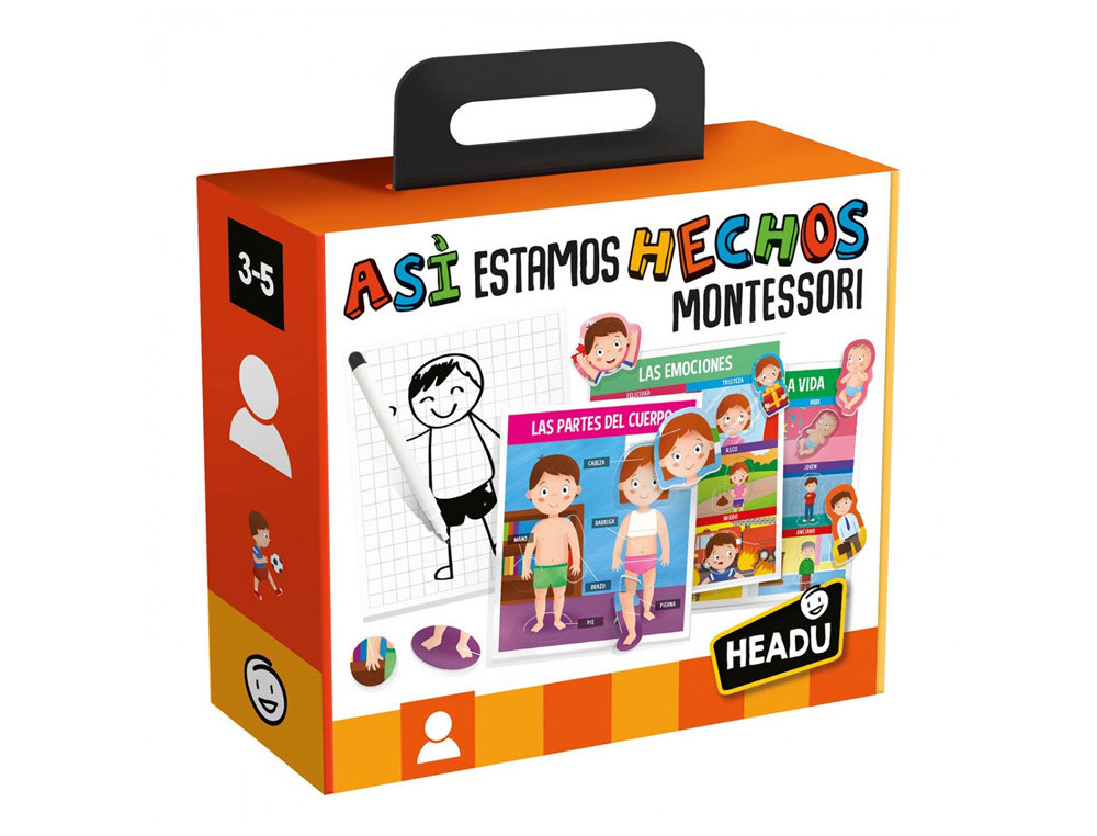 Juego didactico headu asi estamos hechos montessori