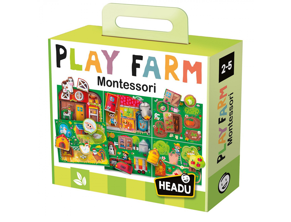 Juego didactico headu baby play farm montessori