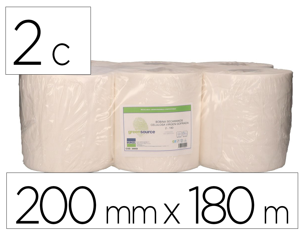 Toalla Papel Secamanos Tissue Blanco 2 Capas Z (150 Uds)