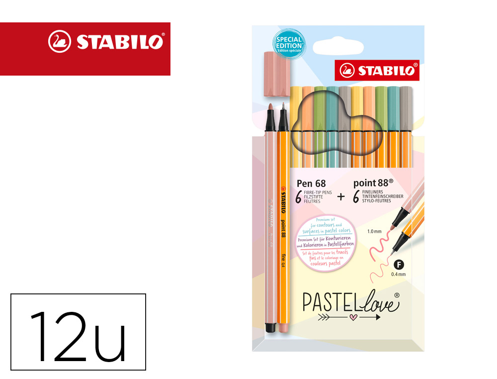 STABILO - Feutres de coloriage Pen 68 Pastell 8 …