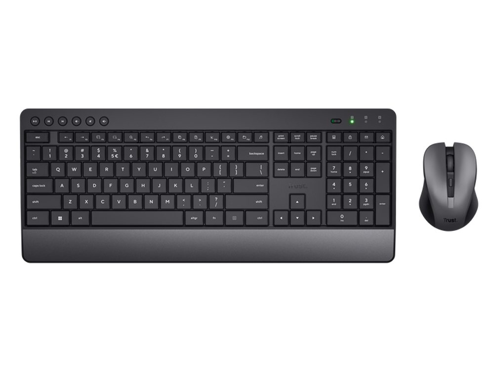 Set teclado + raton trust trezo inalambrico eco usb micro color negro