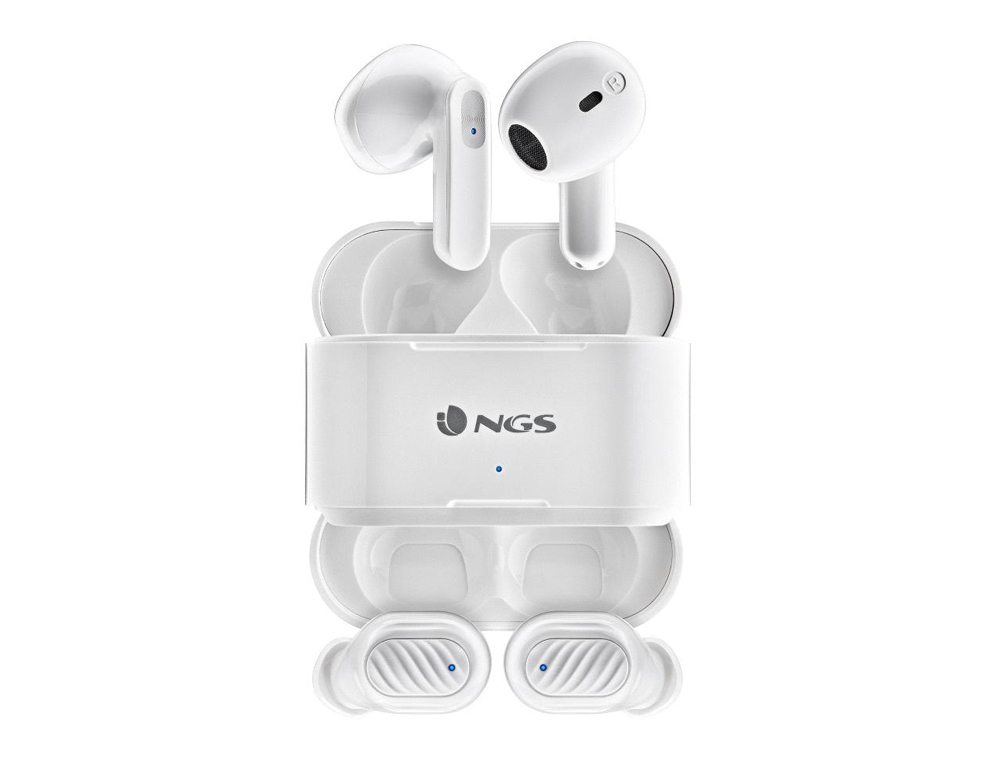 Auricular ngs artica duo bluetooth tactil 30 horas autonomia color blanco