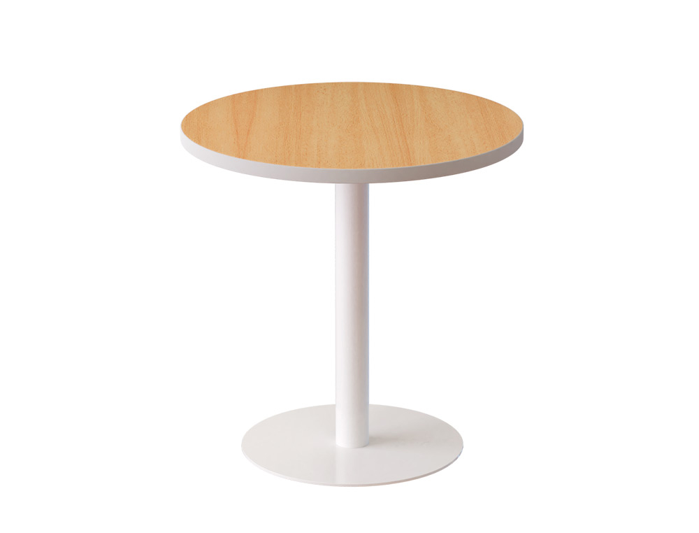 Mesa de recepcion paperflow easydesk redonda diametro 60 cm estructura blanca tablero