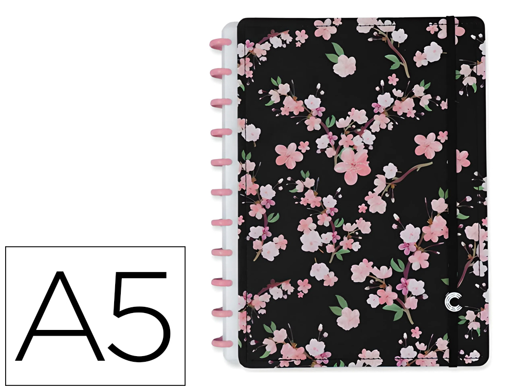 Cuaderno inteligente din a5 classical rose black edicion gocase 220x155 mm