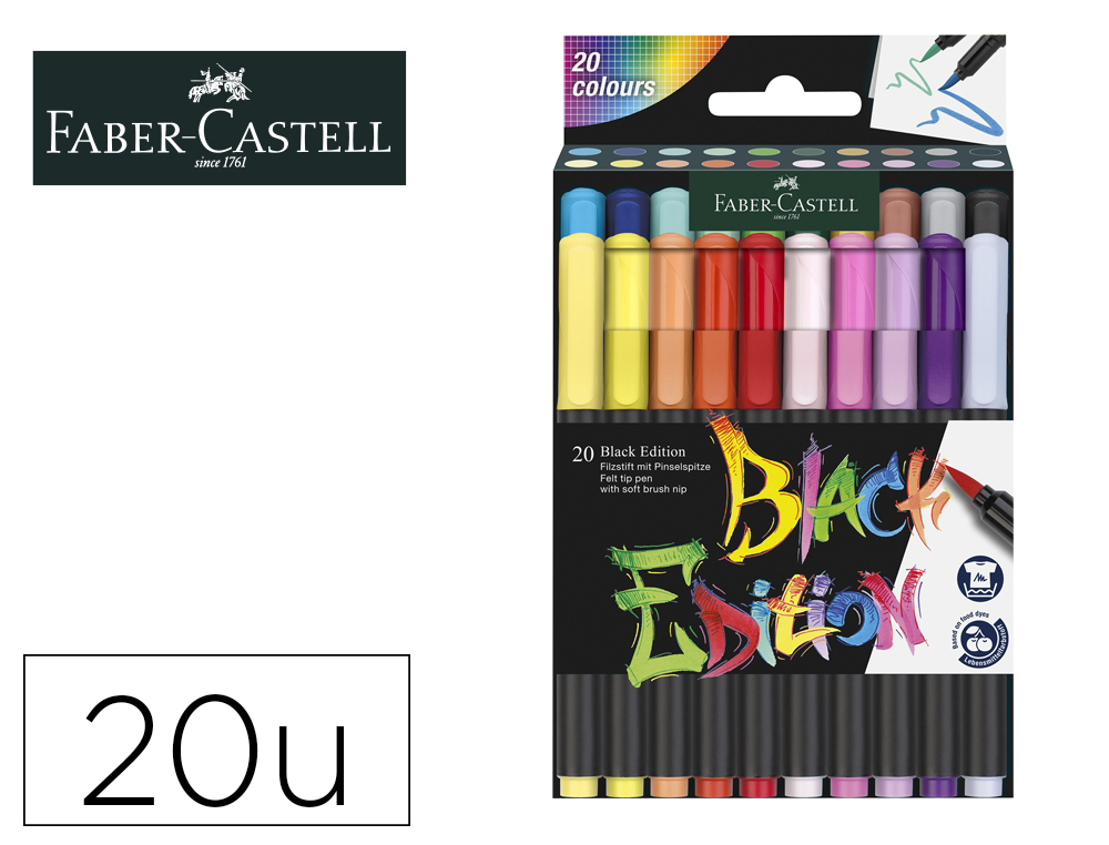 Set de 20 rotuladores acuarelables Faber Castell