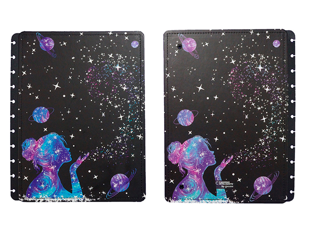 PORTADA Y CONTRAPORTADA CUADERNO INTELIGENTE GRANDE POLVO DE ESTRELLAS