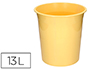 CESTO PLASTICO Q-CONNECT AMARELO PASTEL 13 LITROS 