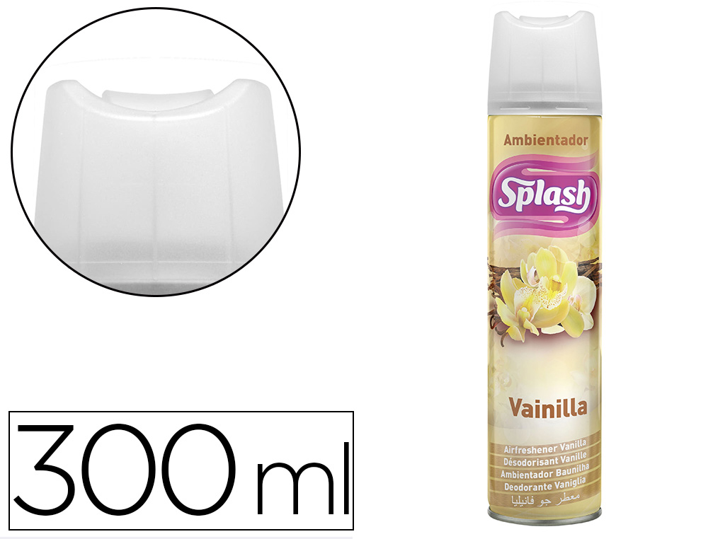 Ambientador spray splash aroma vainilla bote de 300 ml