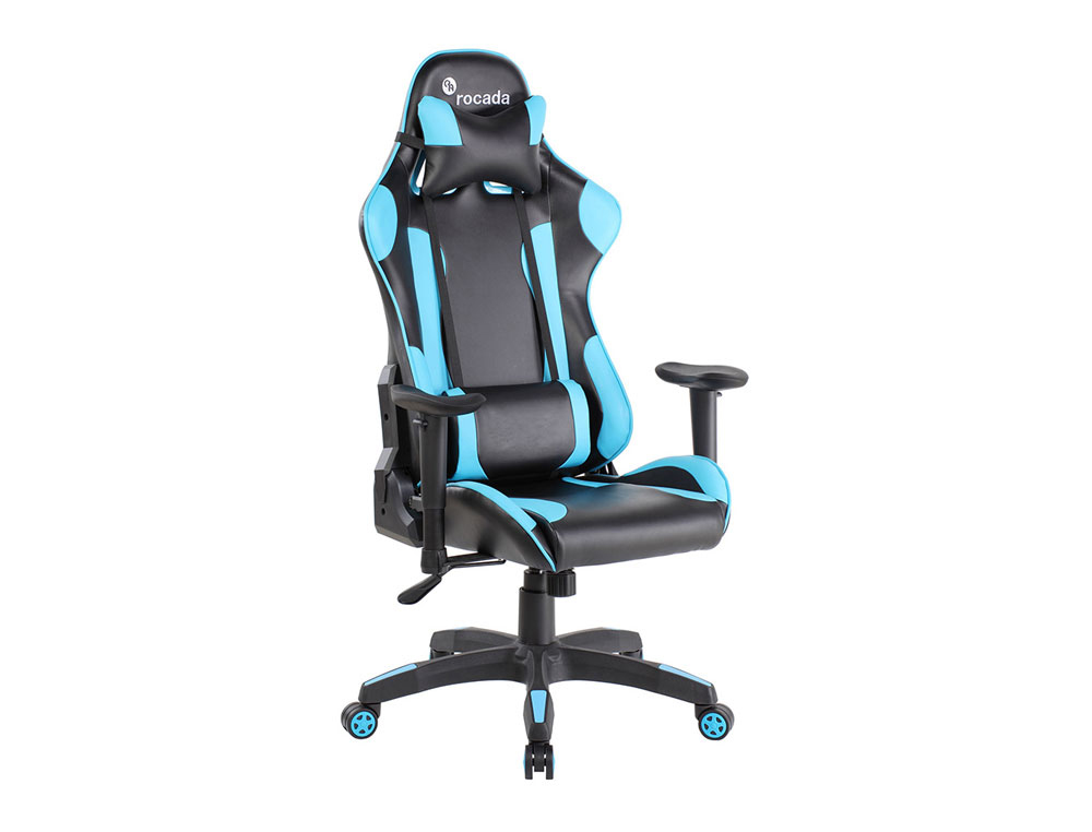 Silla rocada gaming profesional con brazo regulables mecanismo basculante similpiel