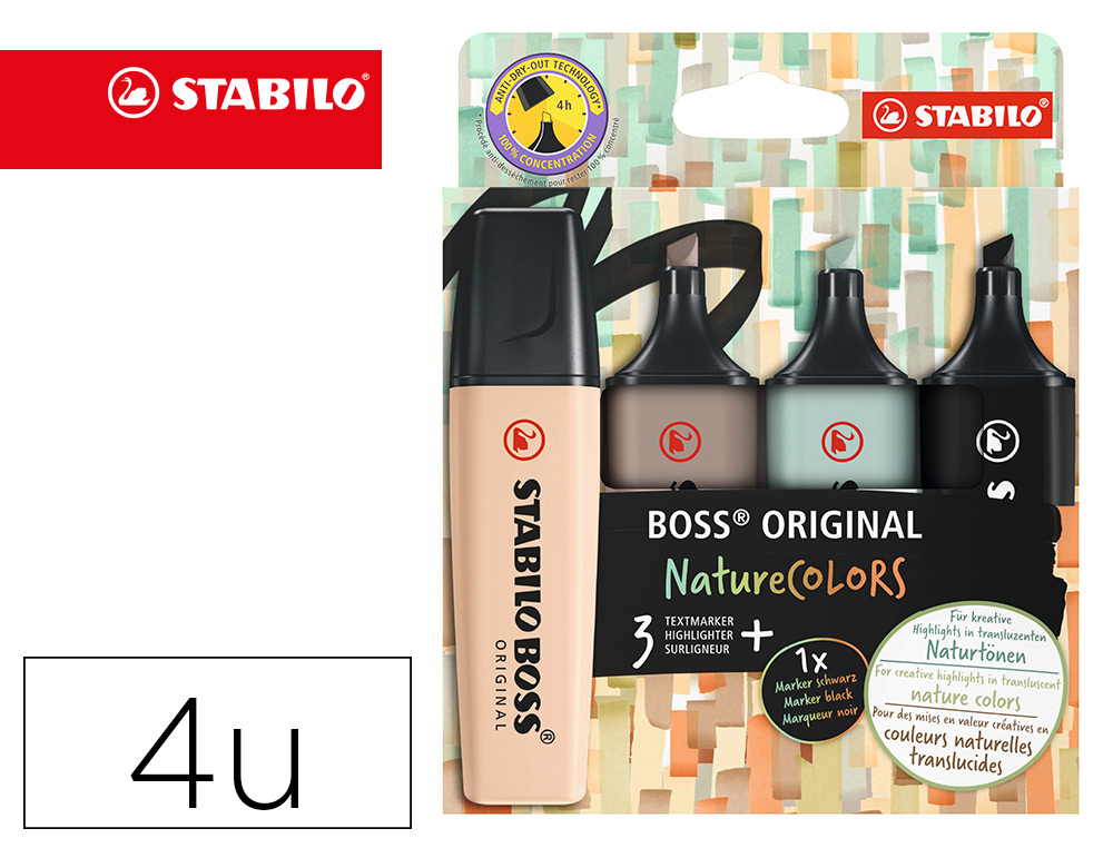 Rotulador Stabilo Boss Estuche 15 colores Pastel