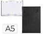 AGENDA ENCUADERNADA LIDERPAPEL CORFU A5 2025 DIA PAGINA COLOR NEGRO PAPEL 60 GR