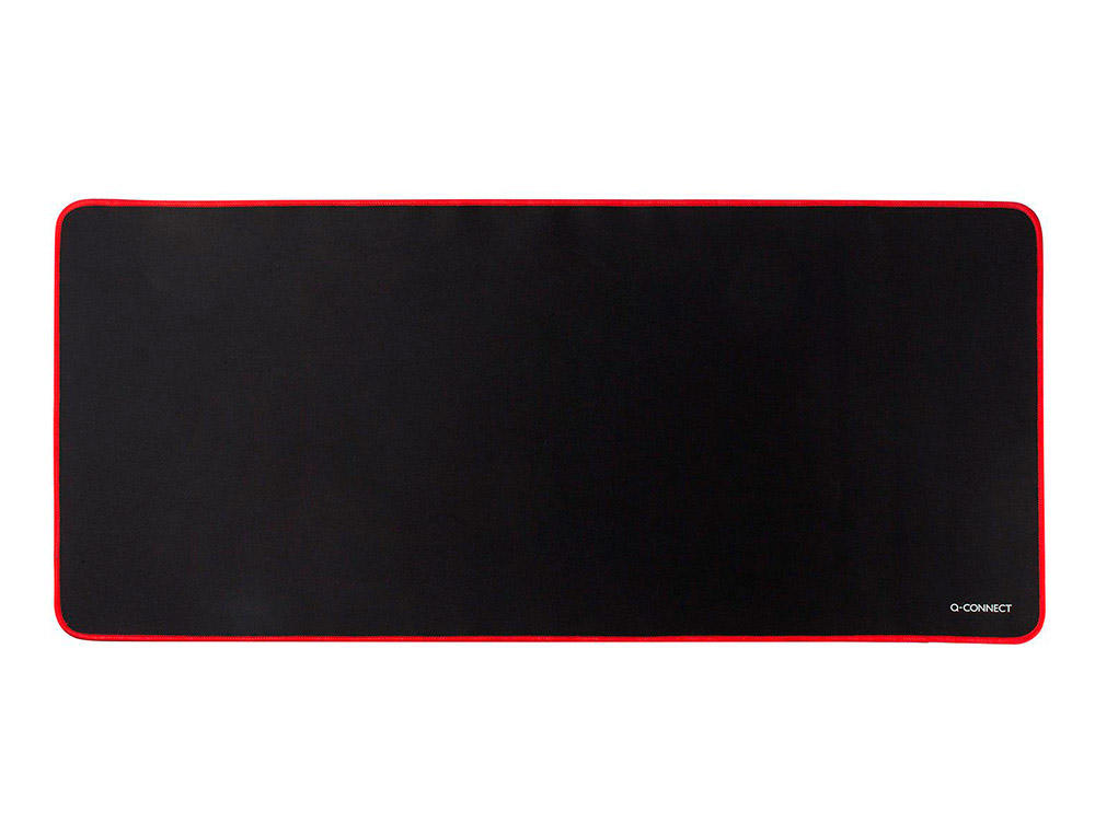 TAPETE PARA RATO Q-CONNECT XXL PRETO COM BORDA VERMELHA 900X400 MM