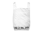 BOLSA CAMISETA RECICLADA 70% BLANCA 42X53 CM REUTILIZABLE 1 KG PAQUETE DE 55 UNIDADES