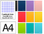 QUADERN ESPIRAL LIDERPAPEL A4 WITTY TAPA DURA 80H 90GR QUADRE 5MM AMB MARGE COLORS ASSORTITS