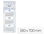 CALENDARI PARET LIDERPAPEL 3 MESOS VISTES 2026 PLEGABLE 33X70 CM PAPER 90 GR