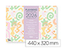 PLANNING MENSUAL LIDERPAPEL JOVE 2026 44X32 CM AMB ENGANXINES LLOM ENGOMAT PAPER 128 GR