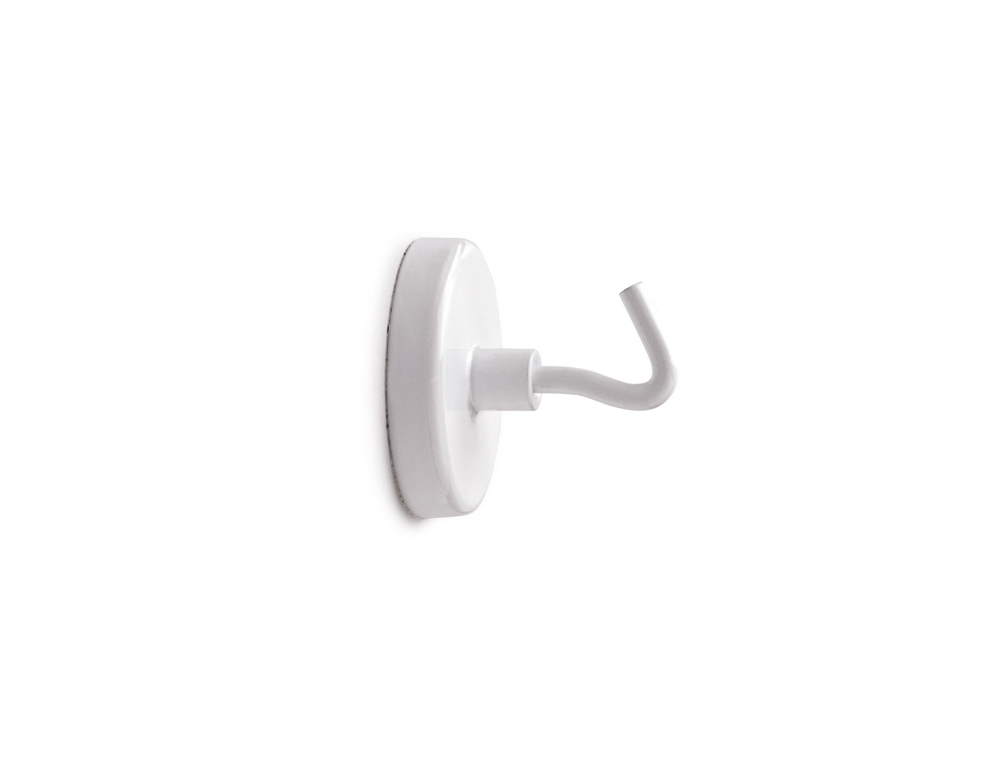 IMAN MAUL DE POTENCIA CON GANCHO 36 CM DIAMETRO PESO MAX. 6 KG COLOR BLANCO PACK DE 5 UNIDADES