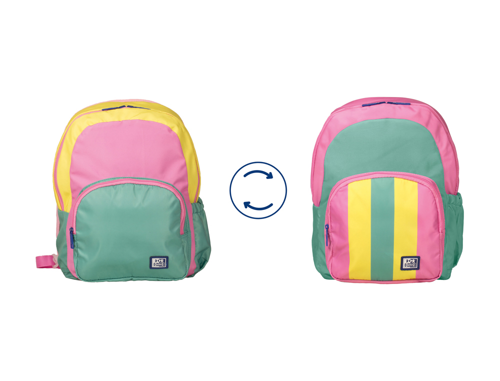 MOCHILA OXFORD REVERSIBLE BUBBLEGUM 130X300X385 MM