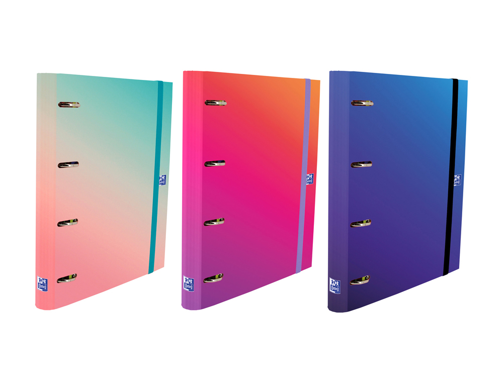 CARPETA 4 ANILLAS OXFORD EUROPEANBINDER GRADIENT TAPA EXTRADURA DIN A4 + RECAMBIO 120 HOJAS HORIZONTAL
