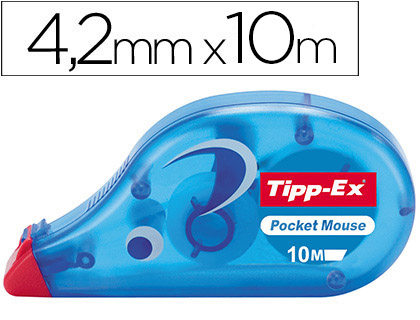 Papereria Consumibles Menorca - Can Migue  CORRECTOR TIPP-EX CINTA POCKET  MOUSE 4,2 MM X 10 M