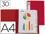 CAPA CATALOGO LIDERPAPEL 30 BOLSAS DIN A4 VERMELHA