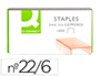 GRAPAS Q-CONNECT N 22/6 24/6 COBREADAS CAJA DE 1000 UNIDADES