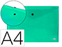 CARPETA LIDERPAPEL DOSSIER BROCHE 34043 POLIPROPIL DIN A4 VERD TRANSPARENT 50 FULLS