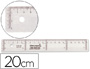 REGLA LIDERPAPEL PLSTIC VIDRE 20 CM