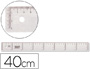 REGUA PLASTICO CRISTAL LIDERPAPEL TRANSPARENTE 40 