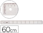 REGUA PLASTICO CRISTAL LIDERPAPEL TRANSPARENTE 60 