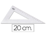 ESQUADRO LIDERPAPEL TRIANGULO PLASTICO 20 CM