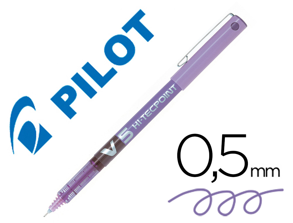 Rotulador pilot punta aguja v-5 violeta 0.5 mm