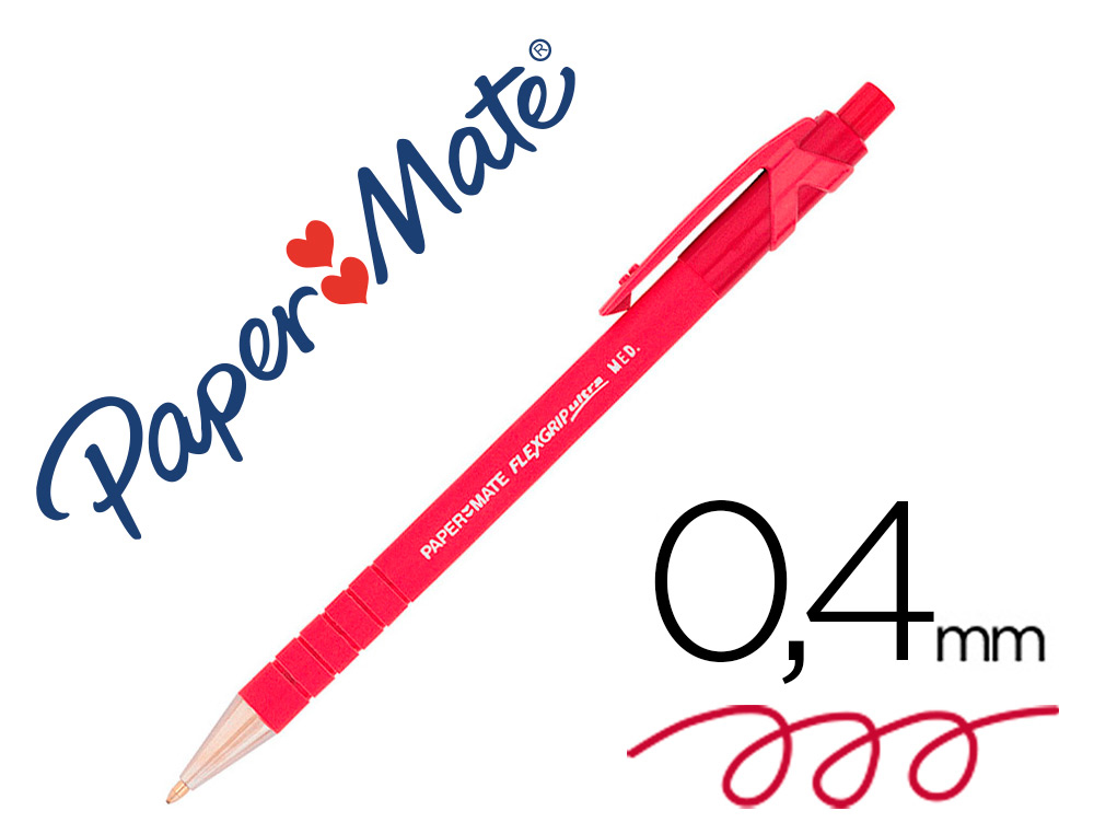 Boligrafo paper mate erasable gel colores surtidos con goma de borrar