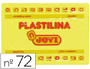 PLASTICINA JOVI 72 350 GR AMARELA CLARO