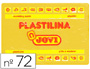 PLASTICINA JOVI 72 350 GR AMARELA ESCURO