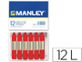 LAPIS DE CERA MANLEY 12 UNIDADES VERMELHO ESCARLAT