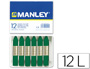 LAPIS DE CERA MANLEY 12 UNIDADES VERDE-ESMERALDA