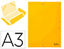 PASTA DE ELASTICOS LIDERPAPEL FOLIO AMARELA