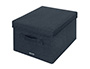 CAIXA D'EMMAGATZEMATGE LEITZ TELA PLEGABLE AMB TAPA M COLOR GRIS TERCIOPEL 285X203X380 MM