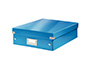 CAIXA D'EMMAGATZEMATGE LEITZ CLICK&STORE MITJANA COLOR BLAU 280X100X370 MM