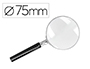 LUPA CRISTAL Q-CONNECT ARO METALICO - 75 MM